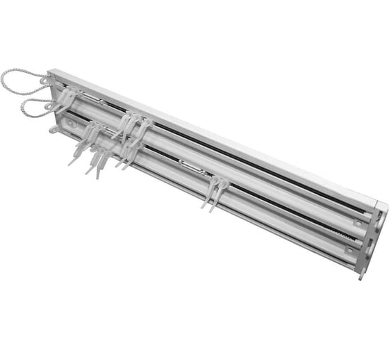 Изображение товара Алюминиевый трехполосный карниз с управлением Эскар katal 10 в сборе, 4,0 м, арт. 242410400