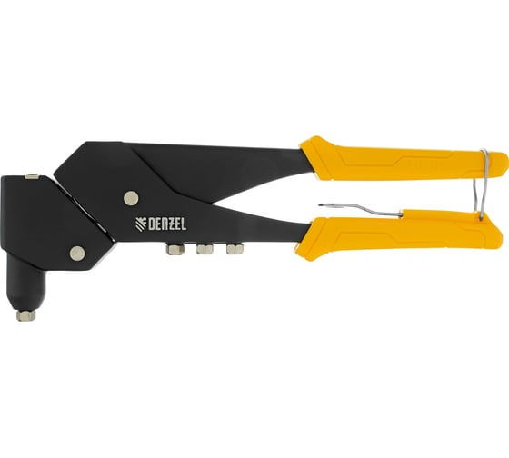 Изображение товара Заклепочник Denzel ручной, 285 мм, поворотный, 0-360, заклепки 2,4-3,2-4,0-4,8 мм 40442