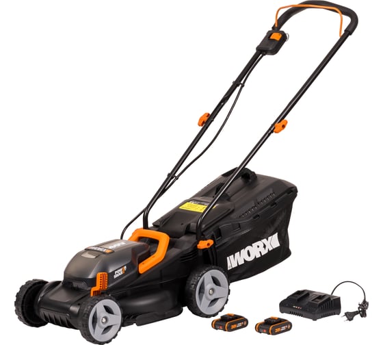 Изображение товара Аккумуляторная газонокосилка WORX 40В, 2х2.5 Ач, двойное ЗУ 2x2A WG779E