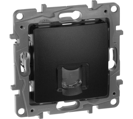 Изображение товара Розетка Legrand компьютерная RJ45 категория 6 UTP Legrand Etika антрацит 672653