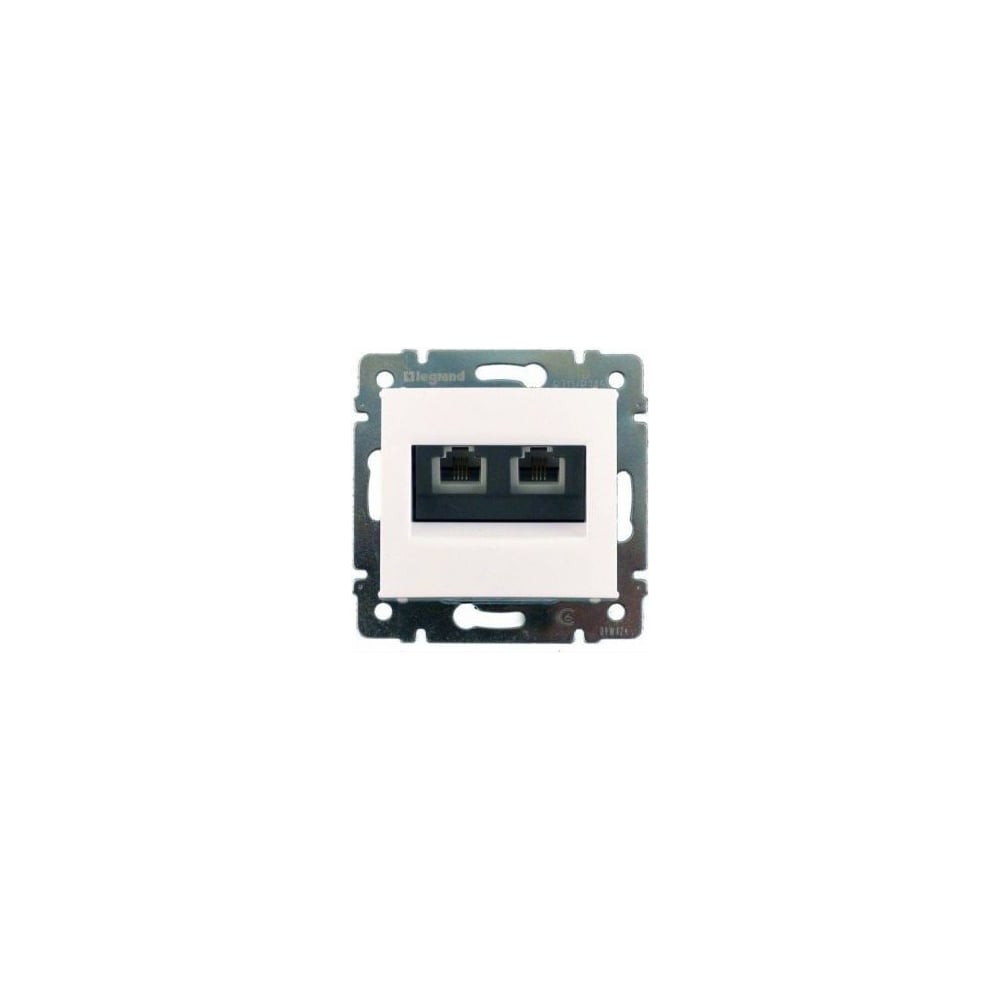 фото Розетка legrand valena rj45 utp кат6, 2выхода, белый, на захватах 774247