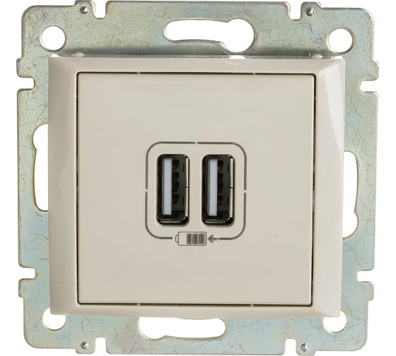 Изображение товара Зарядное устройство Legrand USB тип А / тип А Legrand Valena 3000мА 15Вт слоновая кость 774170