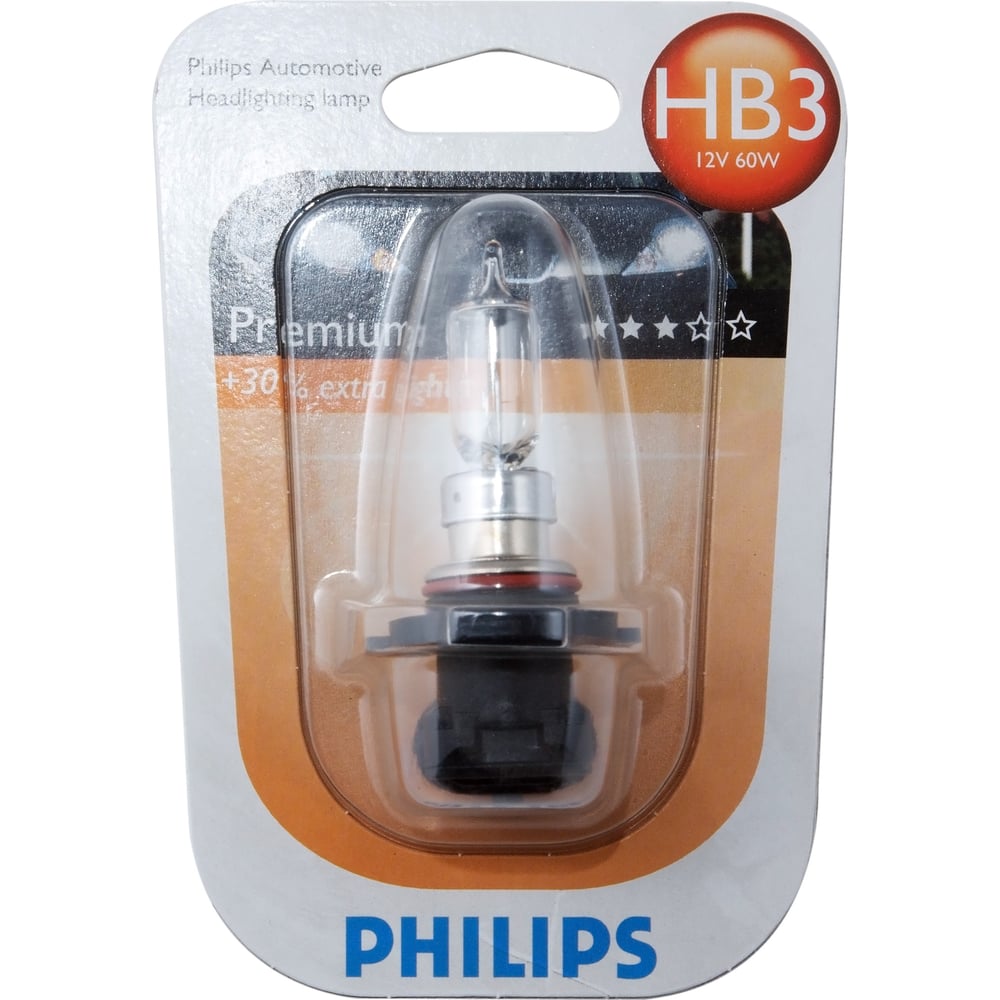 фото Автолампа philips hb3, 9005 60 p20d+30% 12v 1,10 9005prb1