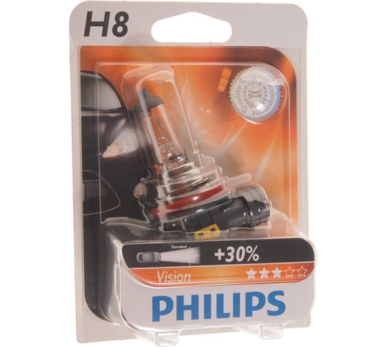 Изображение товара Автолампа PHILIPS H8, 35 PGJ19-1, 12V 1,10 12360B1