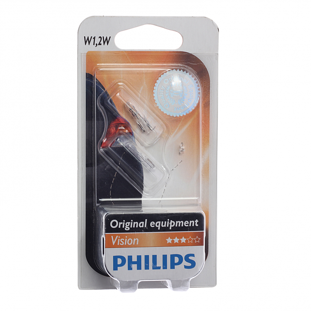 фото Автолампа philips w1.2w w2 4.6d 2 шт. 12v 1,10 12516b2