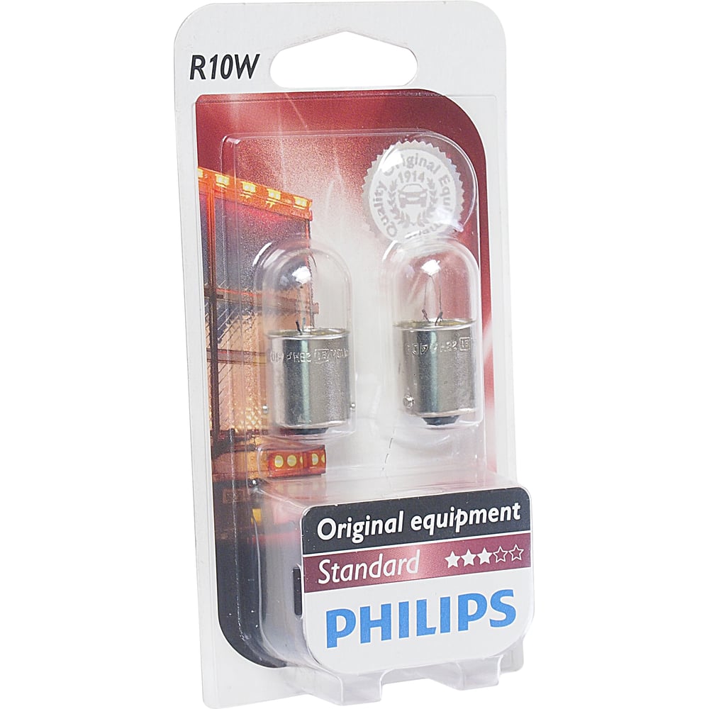 фото Автолампа philips r10w ba15s 2 шт. 24v 1,10 13814b2