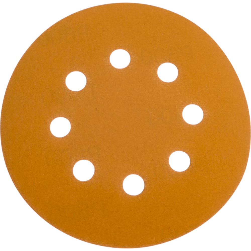 Изображение товара Диск абразивный с липучкой Sandpaper yellow 125 мм 8 отверстий P600 10 шт