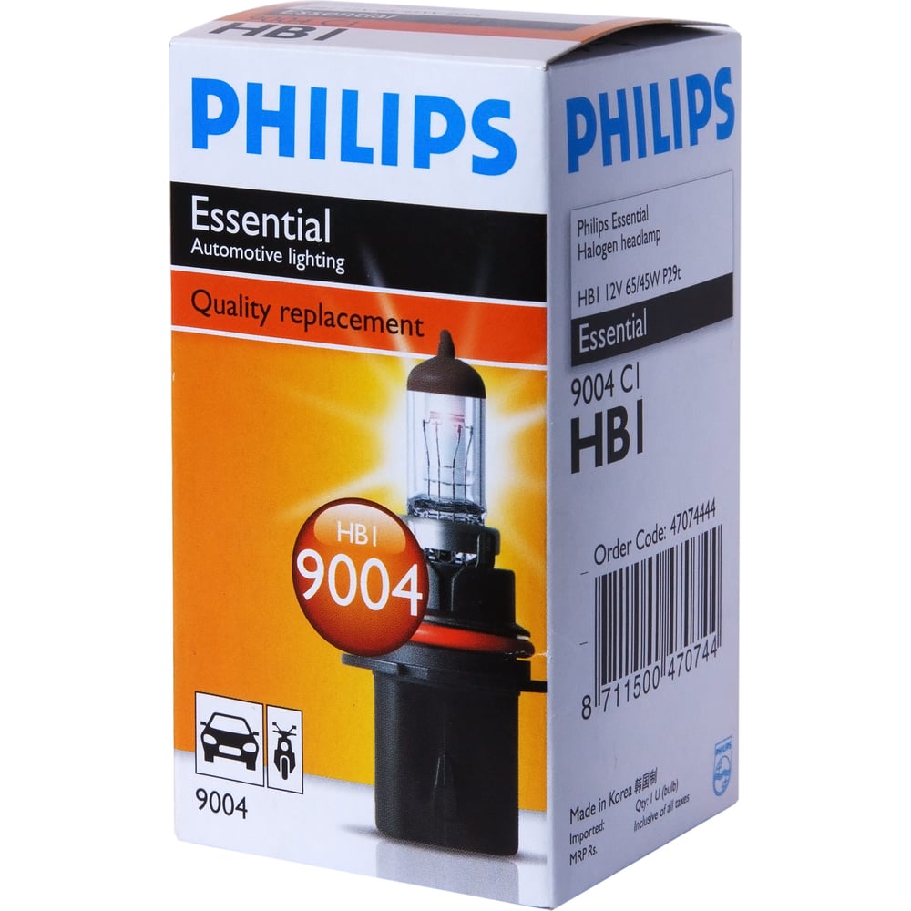 фото Автолампа philips hb1, 9004, 65, 45 p29t 12v 1,10,100 9004c1