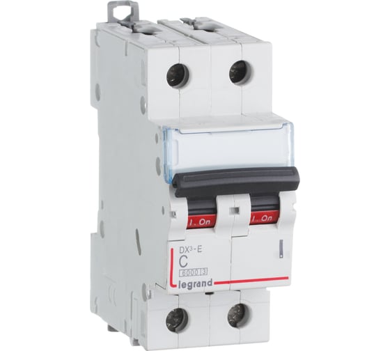 Изображение товара Автоматический выключатель Legrand DX3-E C63 2П 6000/6kA 407283