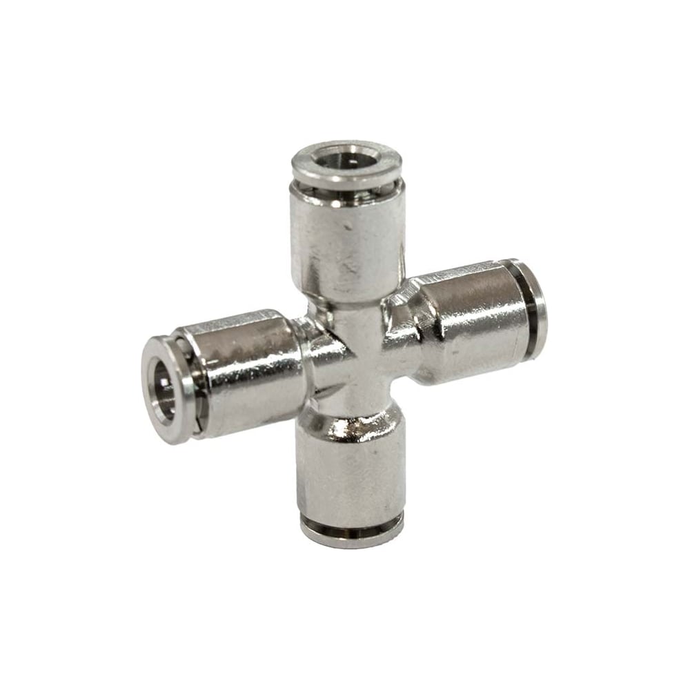 Изображение товара Фитинг цанга крест 6 мм PI TOOLS 5413 из латуни для водопровода и пневматики