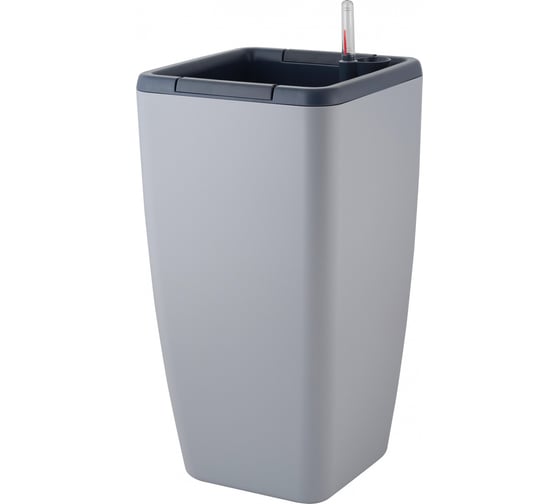 Изображение товара Горшок с автополивом INGREEN munchen 20л с внутренней вставкой 8л, квадратный, утренний туман IG622511025