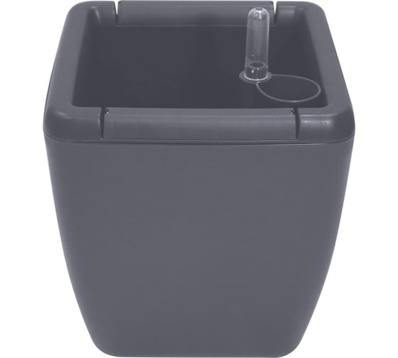 Изображение товара Горшок с автополивом INGREEN munchen 5л с внутренней вставкой 2,2л, квадратный, вулканический серый IG622411026 231983