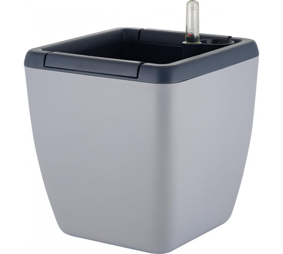 Изображение товара Горшок с автополивом INGREEN munchen 5л с внутренней вставкой 2,2л, квадратный, утренний туман IG622411025 231984