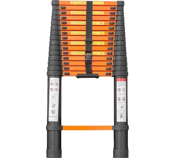 Изображение товара Телескопическая лестница ISMA алюминиевая бытовая 4.4м (15 ступ.)  ISMA-UP440(56900)