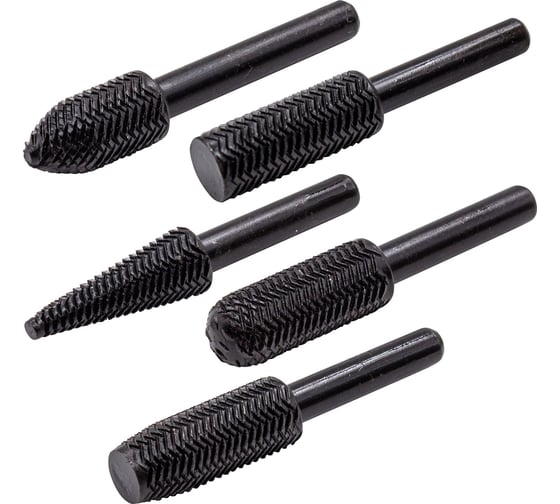 Изображение товара Набор рашпильных насадок стальных по металлу 29x11 мм, 29x11 мм, 29x11 мм, 29x11 мм, 21.5x11 мм, 5 шт РемоКолор 31-3-012