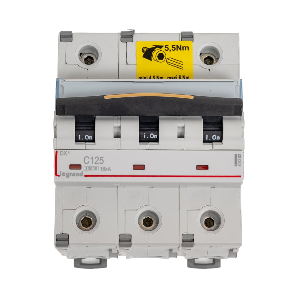 Изображение товара Автоматический выключатель Legrand DX3 3П C125A 10kA/16kA для защиты линий