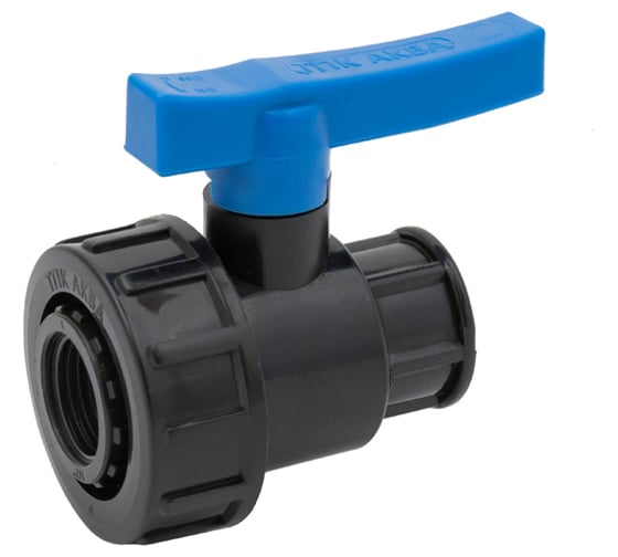 Изображение товара Шаровой компрессионный кран Политэк вр/вр 1 1/4x1 1/4 тпк-аква 551114114