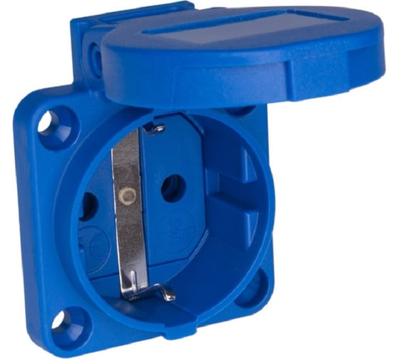 Изображение товара Встраиваемая розетка PCE самозажимные контакты 16A 220V 2P+E IP54 109-0b