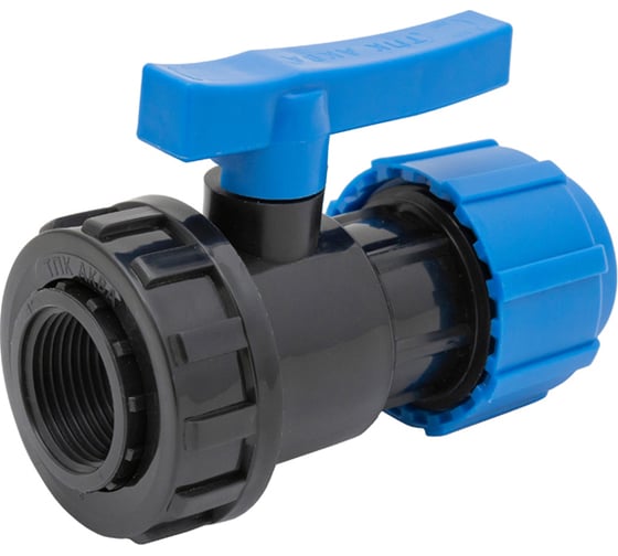 Изображение товара Шаровой компрессионный кран Политэк вр разъемный d 50x1 1/2 тпк-аква 554250112