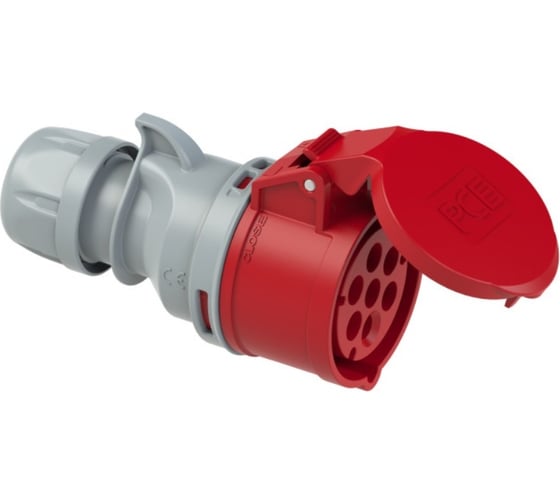 Изображение товара Кабельная розетка PCE 7-ми контактная 32А 400V 6P+E IP44 с никелированными контактами 227-6v