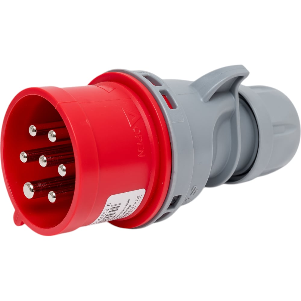 Изображение товара Кабельная вилка PCE 6P+E 16А IP44 с никелированными контактами 380V