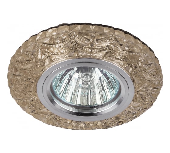 Изображение товара Светильник ЭРА DK LD4 CHP/WH декор cо светодиодной подсветкой MR16, шампань Б0028122