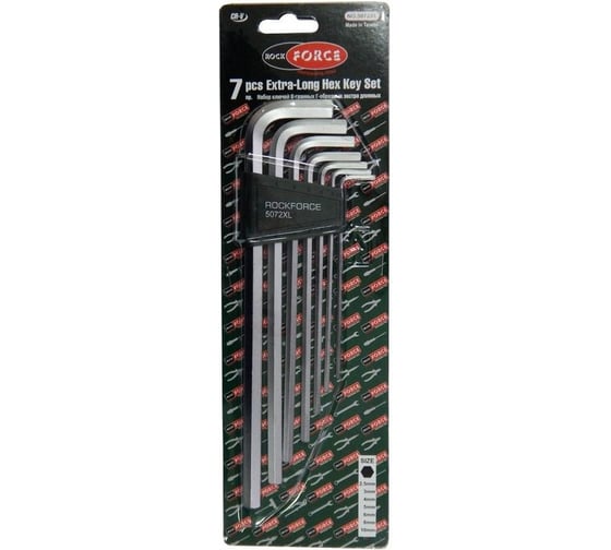 Изображение товара Набор ключей Rockforce шестигранных экстрадлинных 2.5-10мм RF-5072XL(5704)