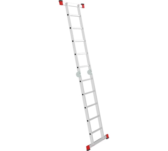 Изображение товара Шарнирная двухсекционная лестница Новая Высота Проф 2x5 604425 3310205