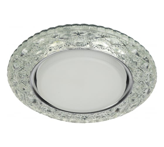 Изображение товара Светильник ЭРА DK LD24 SL/WH декор cо светодиодной подсветкой Gx53, прозрачный Б0029631