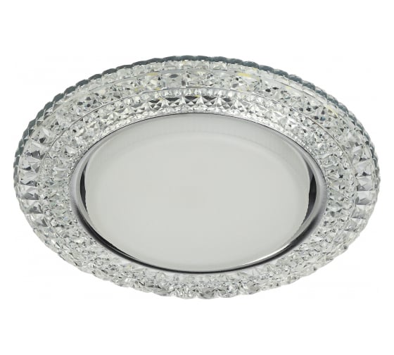 Изображение товара Светильник ЭРА DK LD26 SL/WH декор cо светодиодной подсветкой Gx53, прозрачный Б0029638