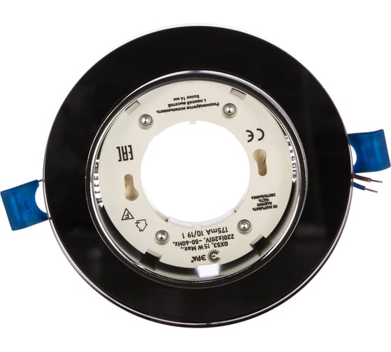 Изображение товара Светильник встраиваемый ЭРА DK80 BK под лампу GX53 черный Б0019577