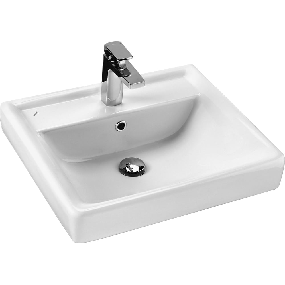 Изображение товара Умывальник Santek Тигода-55, санфарфор, подвесной, прямоугольный, белый