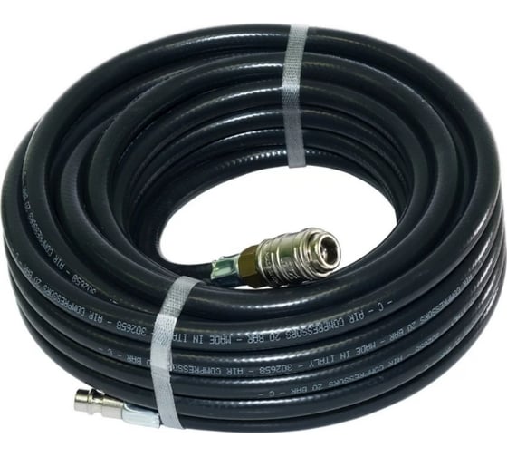 Изображение товара Шланг с фитингами рапид, маслостойкая термопластичная резина, 15 бар, 6x11 мм, 5 м FUBAG 170210