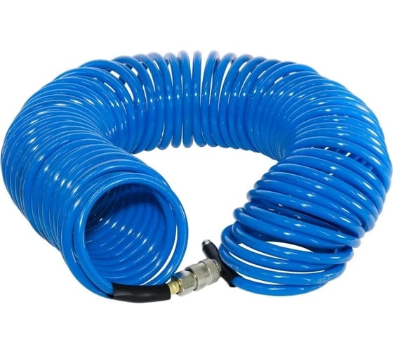 Изображение товара Шланг спиральный с фитингами рапид, полиуретан, 15 бар, 6x10 мм, 10 м FUBAG 8641905