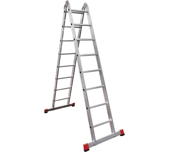 Изображение товара Шарнирная двухсекционная лестница Новая Высота Проф 2x8 604428 3310208