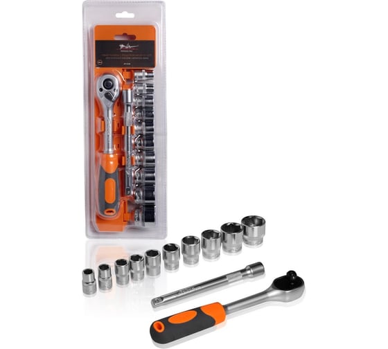 Изображение товара Набор головок с трещоткой Airline 3/8 DR 72Т, 12предметов 10-24мм, удлинитель 150мм AT-12-29