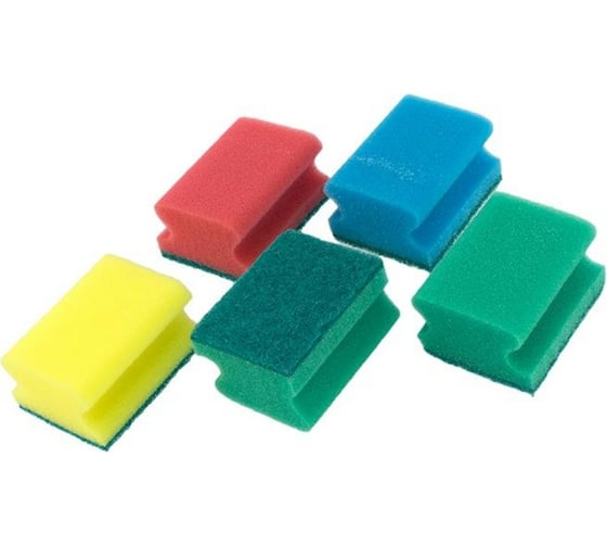 Изображение товара Поролоновая губка с абразивным слоем DolleX PROFILE 85х65х44 мм, 5 шт. GAA-03