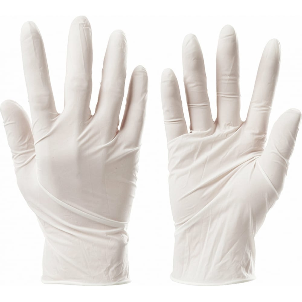 Купить Виниловые неопудренные перчатки лайма, белые, размер xl, 50 пар 605012
