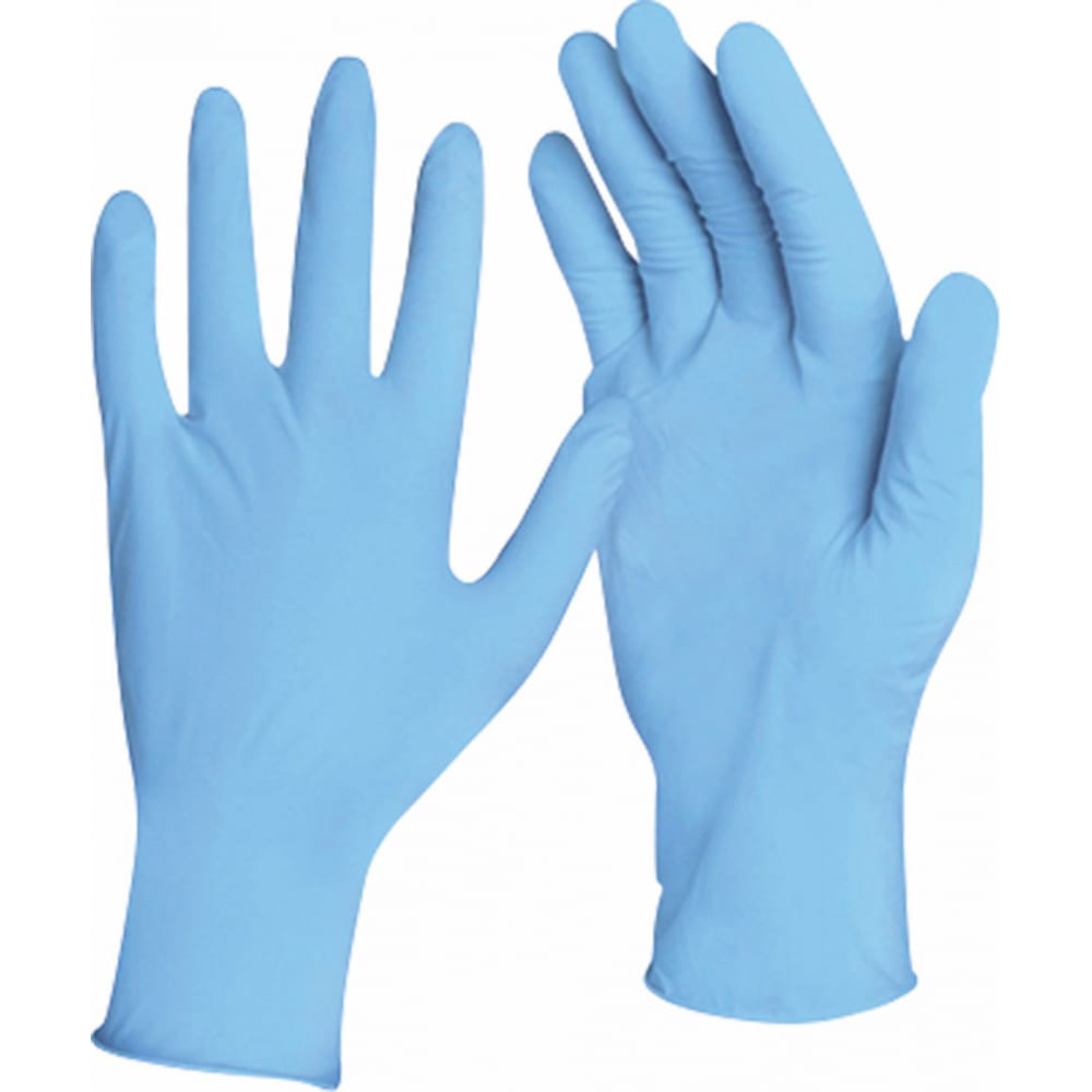 Купить Нитриловые перчатки ЛАЙМА, 605016, голубой, нитрил