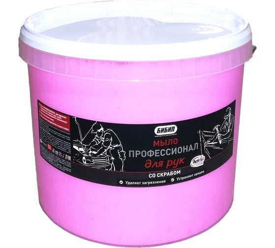 Изображение товара Мыло БиБип профессионал со скрабом, ведро 10 кг BB-801