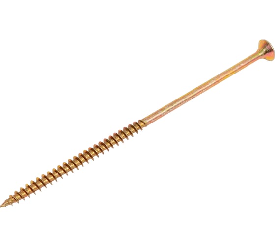 Изображение товара Универсальный саморез с потайной головкой Промрукав острый, 6x150 мм, желтый, 100 шт. PR08.8492