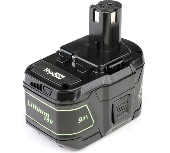 Изображение товара Аккумулятор TopOn для электроинструмента Ryobi. 18V 9.0Ah Li-Ion TOP-RY-18-9.0-Li