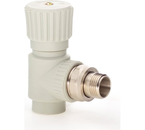 Изображение товара Радиаторный вентиль LAMMIN ppr угловой, 20x1/2" 100/10 серый Lm31078020015G