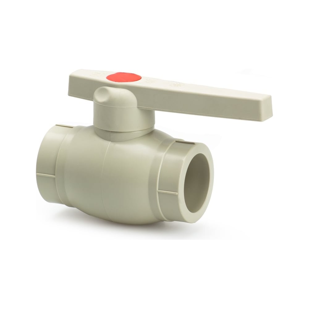 Изображение товара Шаровой кран PPR 40 18/2 серый для водопровода надежное запорное устройство