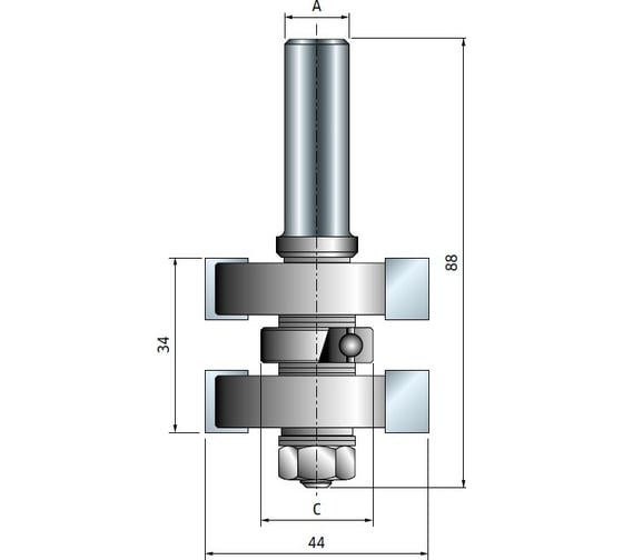 Изображение товара Набор фрез для выборки шпунта (2 шт; 5.5-9.5 мм) FREUD PRO 99-03612