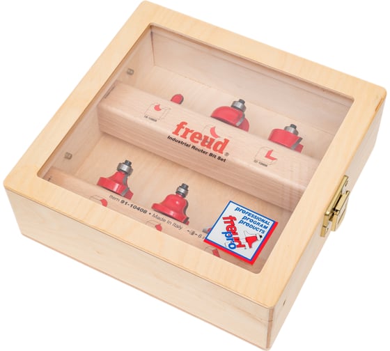 Изображение товара Набор фрез (6 шт; хвостовик 8 мм) FREUD PRO 91-10408