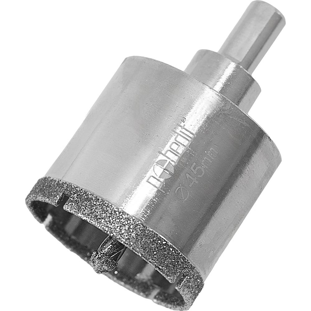 Изображение товара Коронка алмазная по стеклу и керамограниту 45x67 мм Pobedit