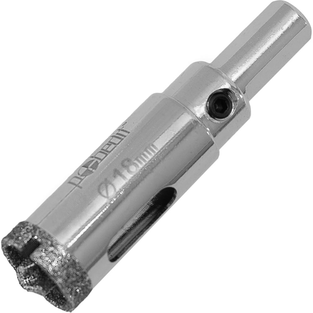 Изображение товара Коронка алмазная 18x67 мм для стекла и керамогранита Pobedit