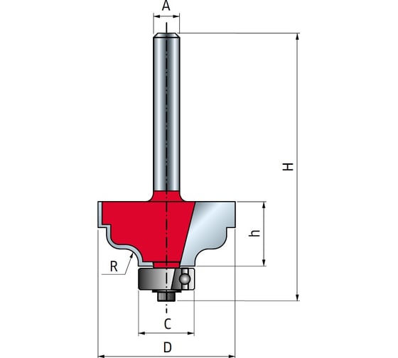 Изображение товара Фреза римский профиль (31.8х15 мм; хвостовик 8 мм) FREUD PRO R 38-40208