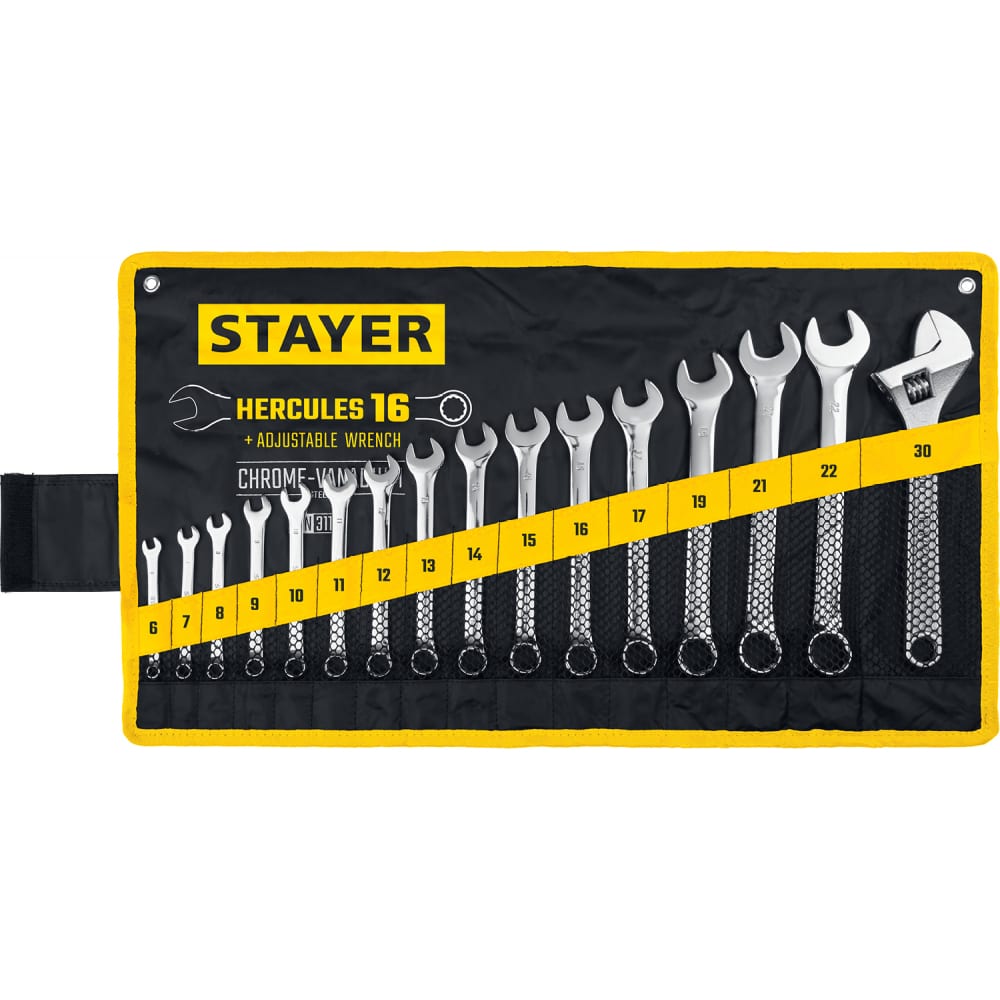 Набор гаечных ключей STAYER набор напильников stayer 1682 20 h5 насечки 2 вес 0 5 кг
